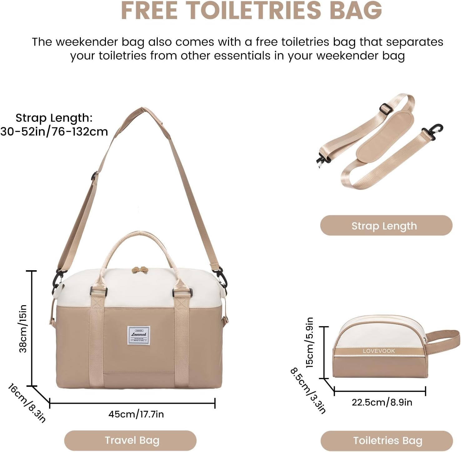 Weekender Bag for Women Cute Travel Tote Bag Gym Duffel Bag with Toiletry Bag Carry On Bag Overnight Hospital Bag - Image 4